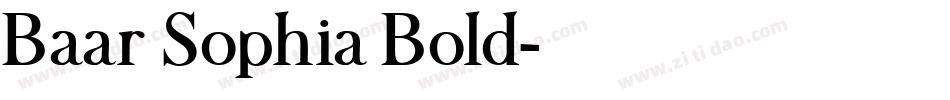 Baar Sophia Bold字体转换